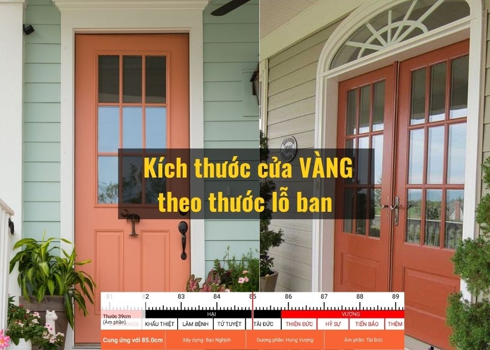 Tài lộc đầy nhà nhờ Mẹo chọn đúng kích thước cửa VÀNG theo thước lỗ ban 