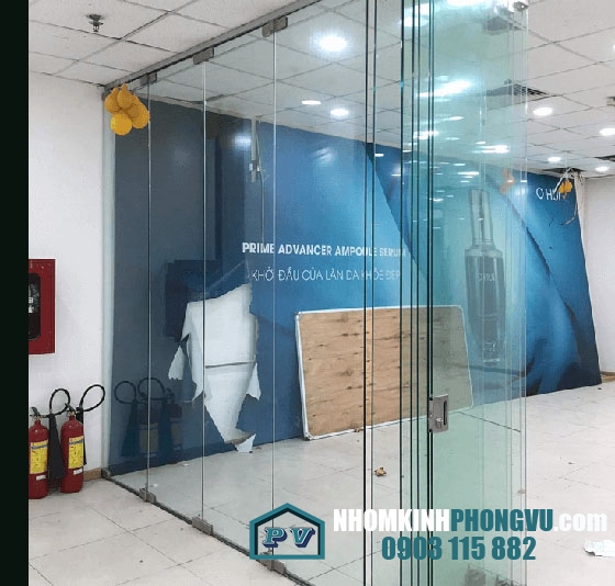 Thi công cửa kính lùa xếp trượt xếp gấp văn phòng đẹp  TPHCM