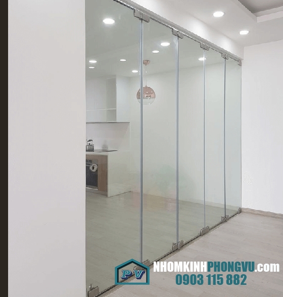 Thi công cửa kính lùa xếp trượt xếp gấp văn phòng đẹp TPHCM