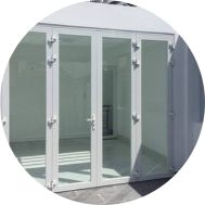 Cửa nhôm xingfa màu trắng sứ