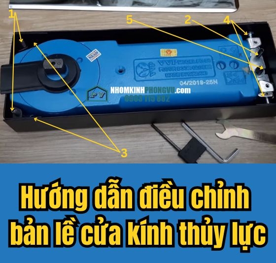Hướng dẫn cách chỉnh bản lề cửa kính thủy lực khi gặp sự cố 