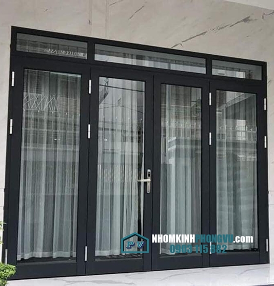 Lắp đặt cửa đi nhôm 4 cánh tại nhà anh Đức, đường Pasteur, P6, Quận 3