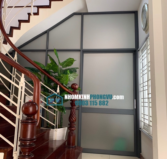Thi công vách nhôm kính ngăn phòng tại đường Lê Đức Thọ, Quận Gò Vấp, TPHCM